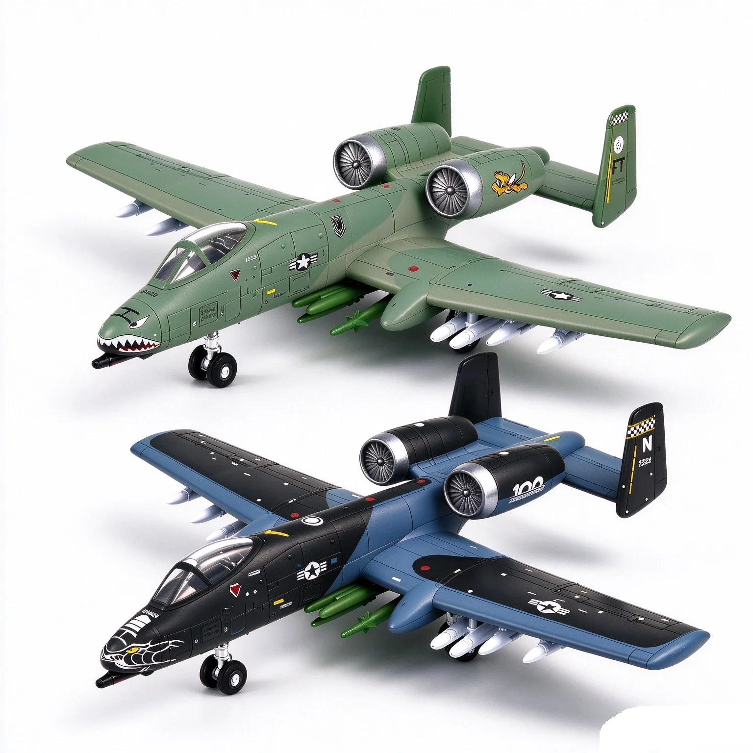 `1:72 A-10 Thunderbolt II Fighter Jet Model, Realistic Military Aircraft Replica with Display Stand, Plastic Collectible Gift`