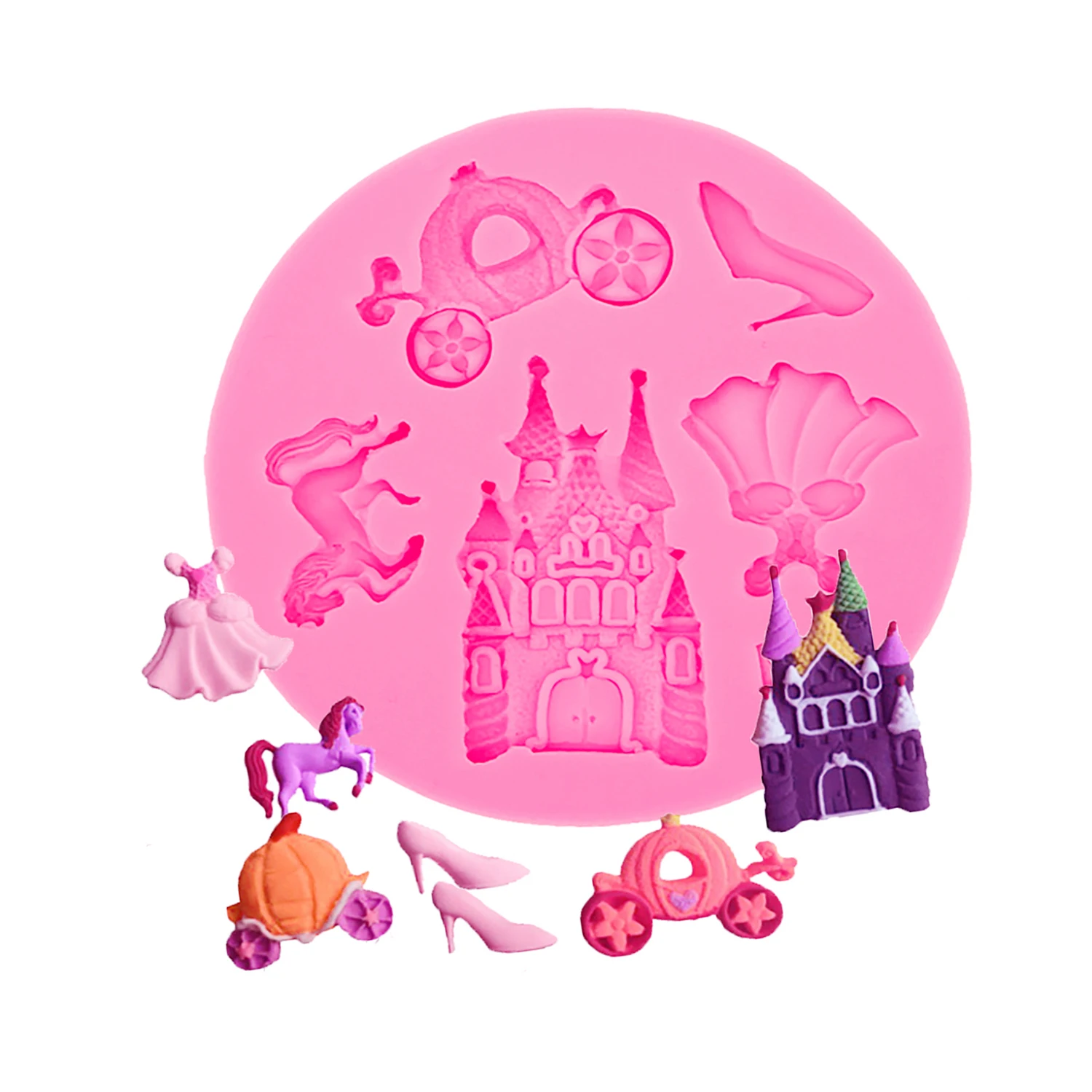 Castle House Door Window Silicone Mold for Chocolate Cake Resin Gypsum Plaster DIY Craft Supplies