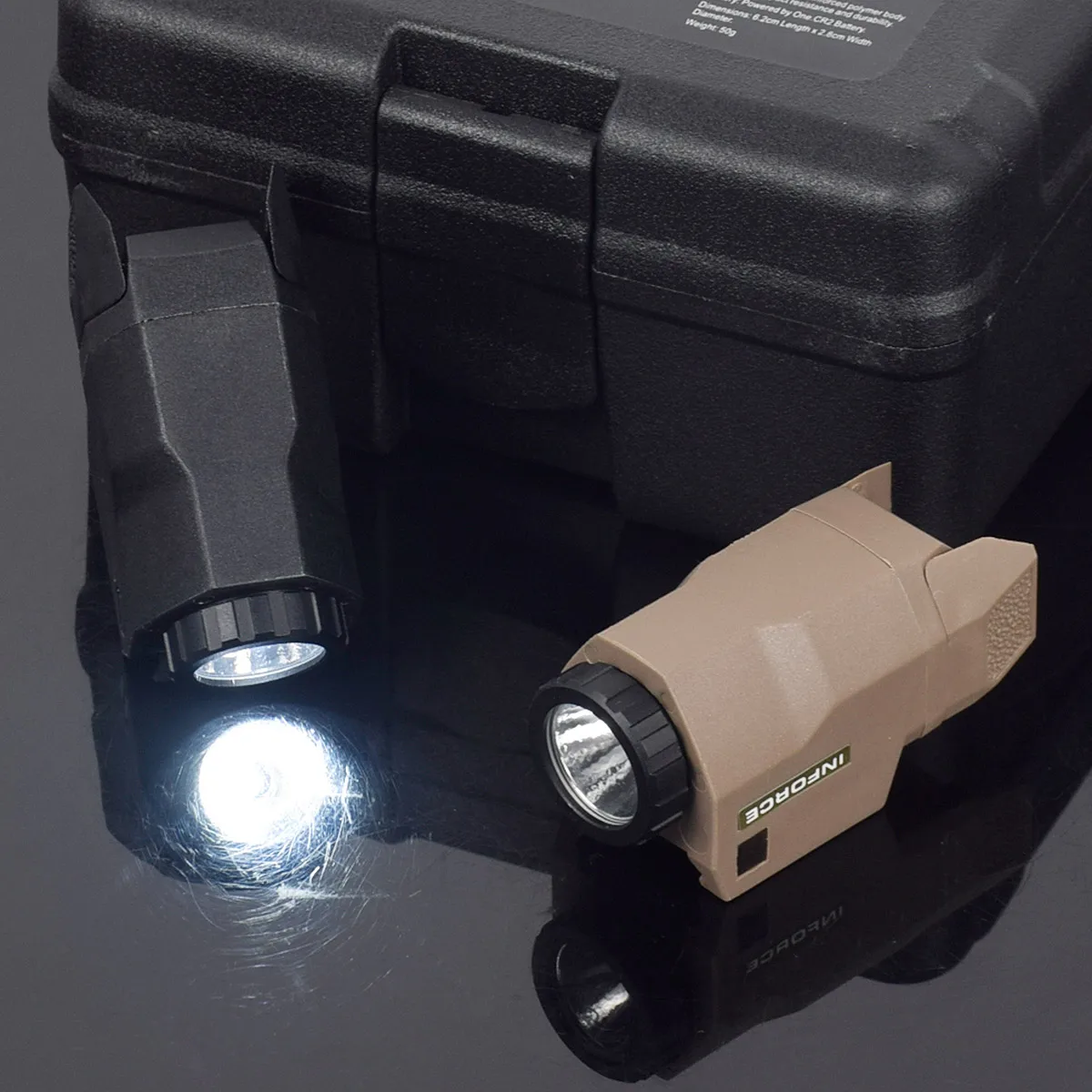 

INFORCE WML APL LED Strobe Tactical Light Long / Short Nylon Fit 20mm Rail Helmet Light For Glock 17 Airsoft Hunting Flashlight