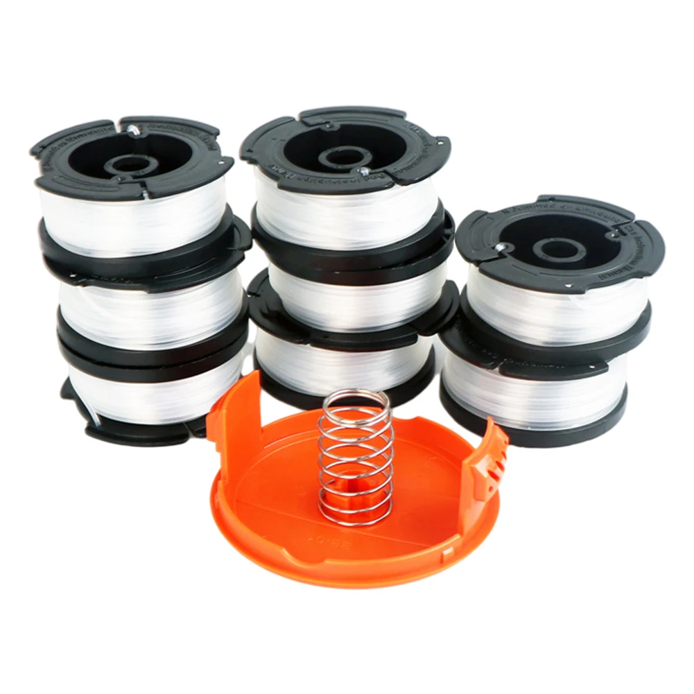 6/8pcs Grass Trimmer Spool 9.14m Length Trimmer Spool Line AF-100-3ZP Diameter 1.65mm for Black/Decker Grass Trimmer Accessory