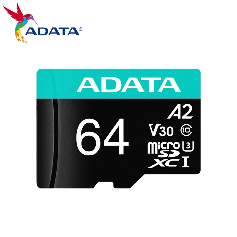 بطاقة ذاكرة ADATA TF الأصلية U3 A2 V30 C10 بطاقة فلاش 64 جيجابايت 128 جيجابايت 256 جيجابايت 512 جيجابايت بطاقات مايكرو SDXC TF لهاتف الكمبيوتر