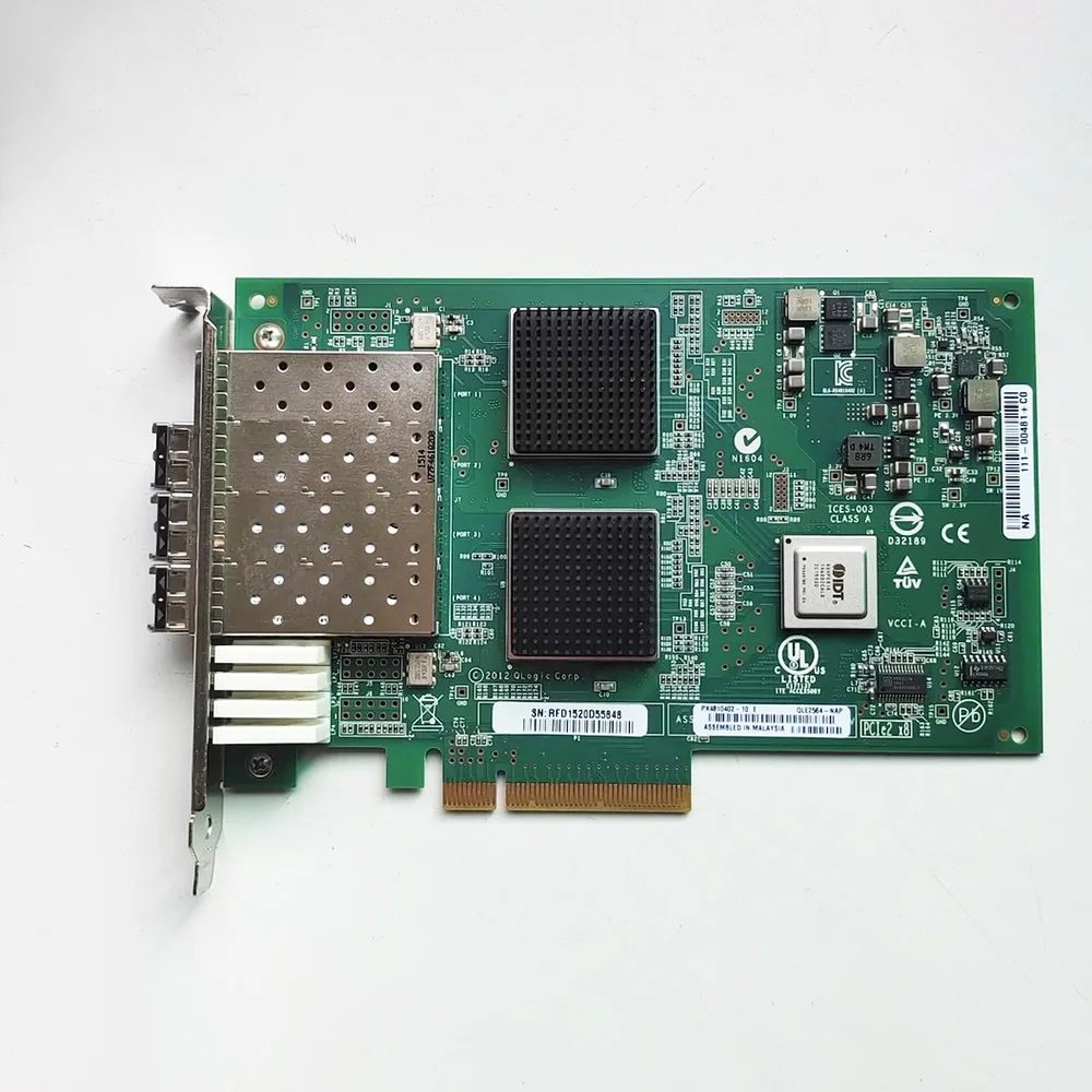 For QLOGIC QLE2564 8GB FC Fiber Card 4-port HBA Card PX4810402（Without Optical Module）