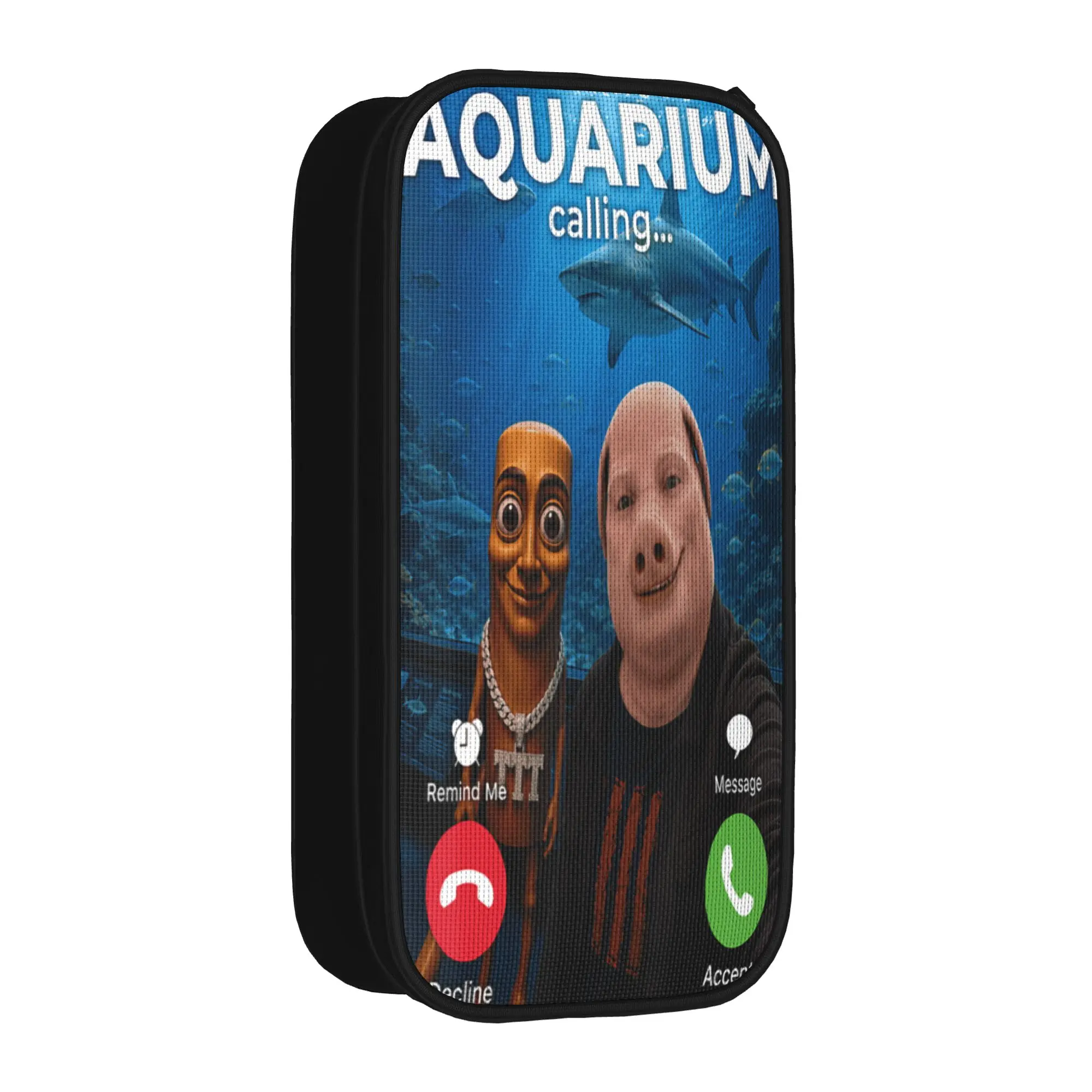 Shark Aquarium Adventure with Tung Sahur John Pork Bro Duo Pencil Case Back To School Pencil Cases Kids Pen Box School Supplies