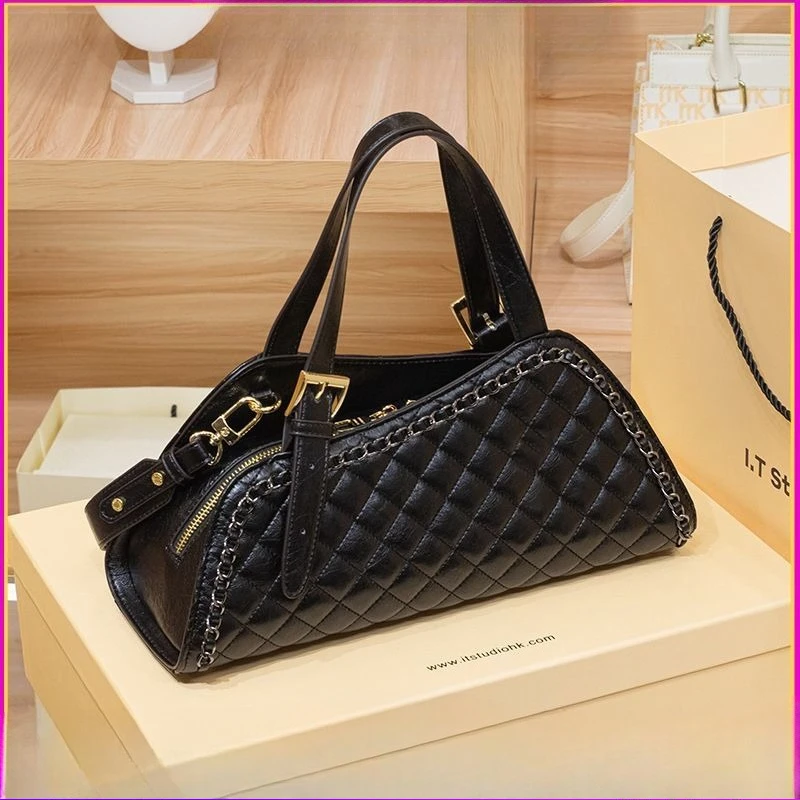 

Leather Bag 2026 New Pack Women's Fashion Messenger Bag High-end Underarm Bags Leather Handbag All-match One Shoulder Package