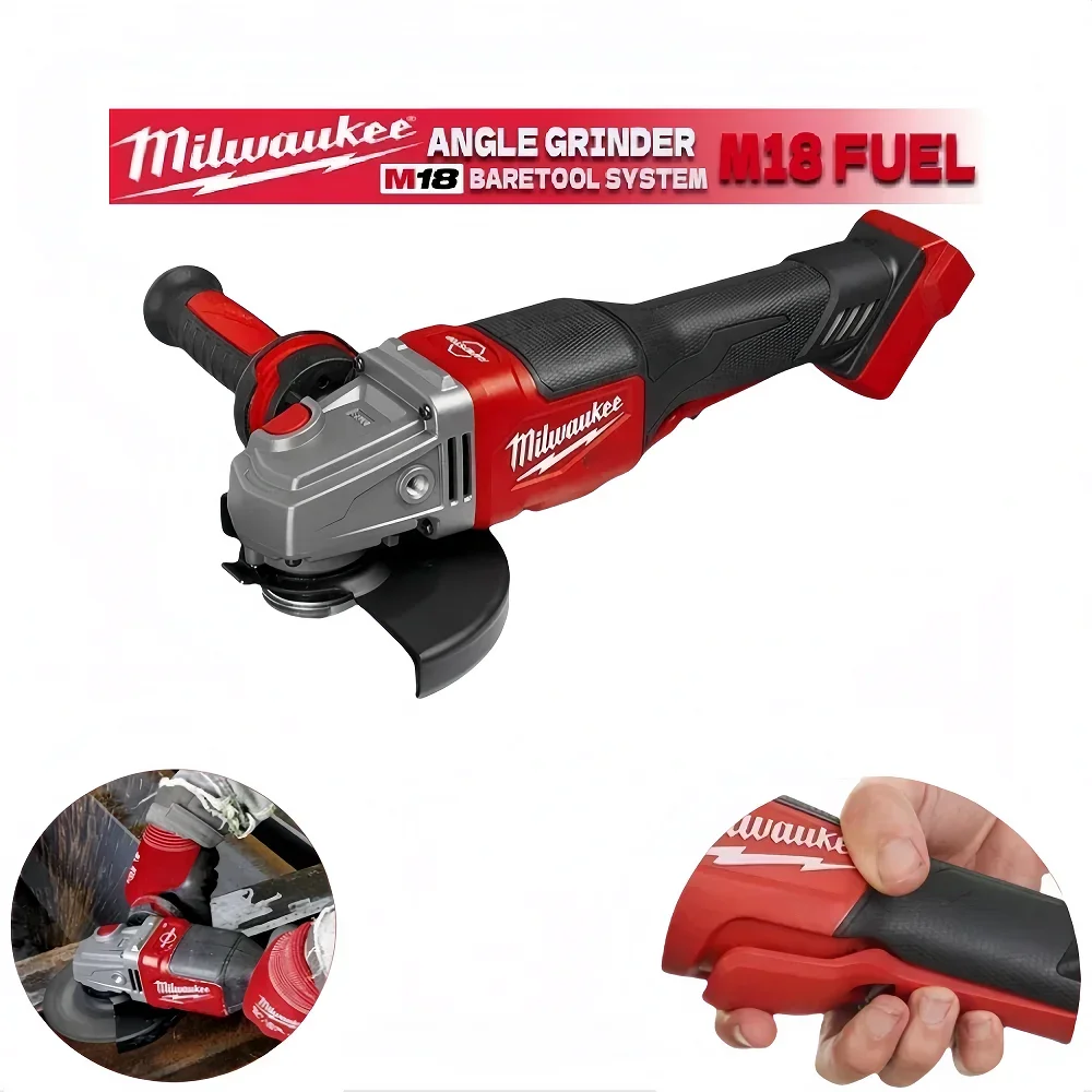 

Milwaukee M18 FSAG125XPDB angle grinder 125 MM flat brake pedal switch vibration-proof electric tool M18 electric grinder.