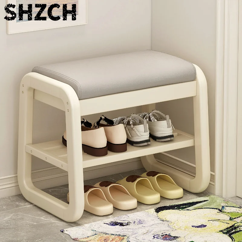 Cream Cream Aesthetic Entryway Shoe Bench-Narrow Storage Stool with Seat, Small Space Shoe Organizer Foldable Entry Shoe Rack for Home - Aliexpress Deal