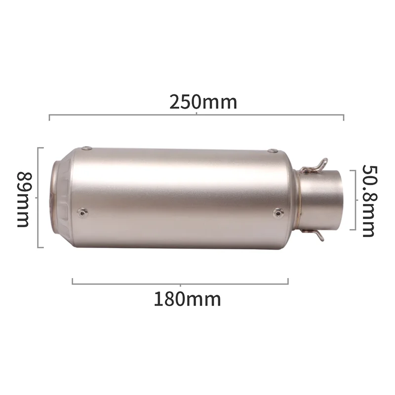 Universal Motorcycle 51MM Exhaust For 800NK ER6N 450SR NK650 NC700 KTM390 R25 700MT MT09 CBR650 R6 Pipe Escape Muffler DB Killer