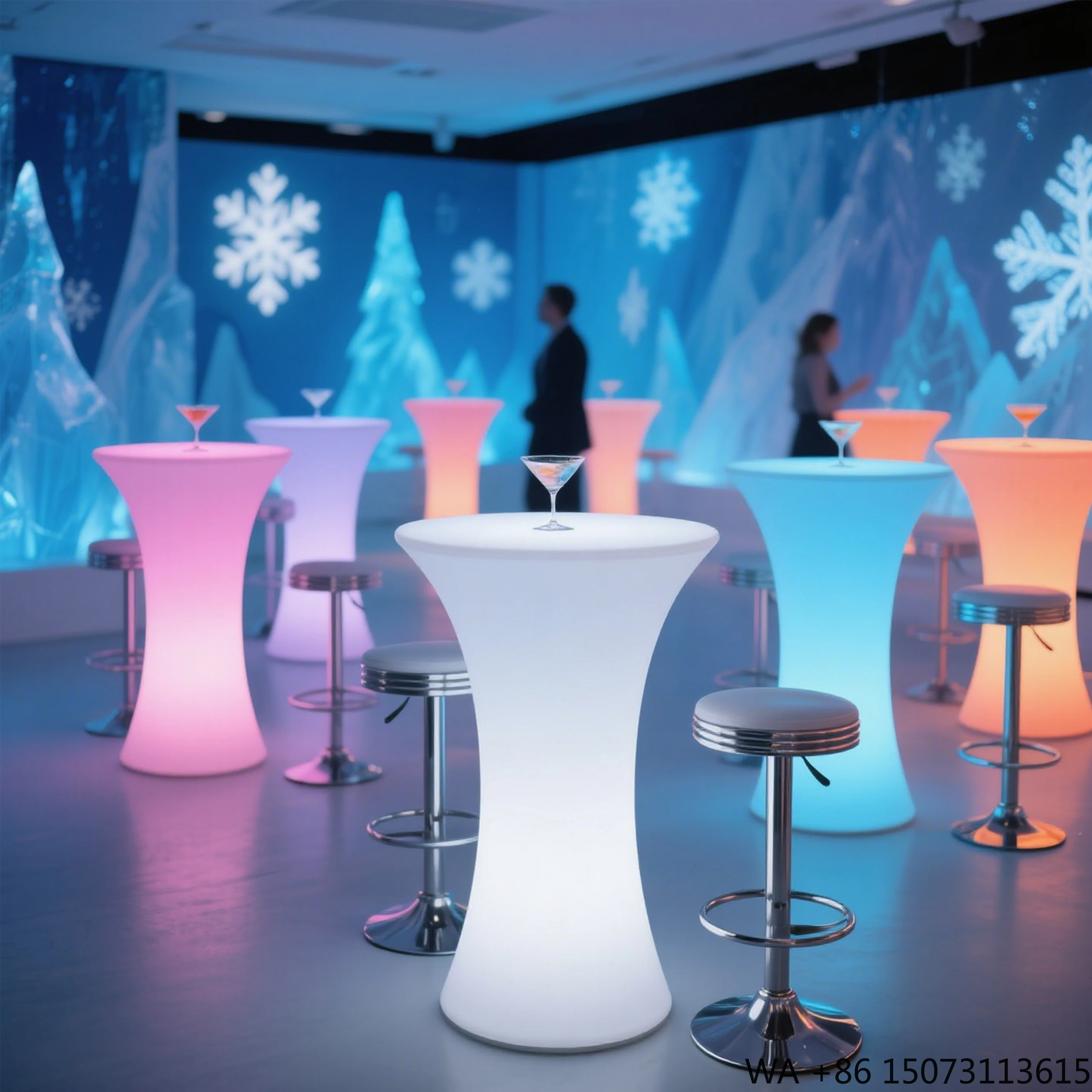 

Modern LED Cocktail Table Atmospheric Luminous Waterproof Plastic for Outdoor Garden Wedding Hotel Home Decor