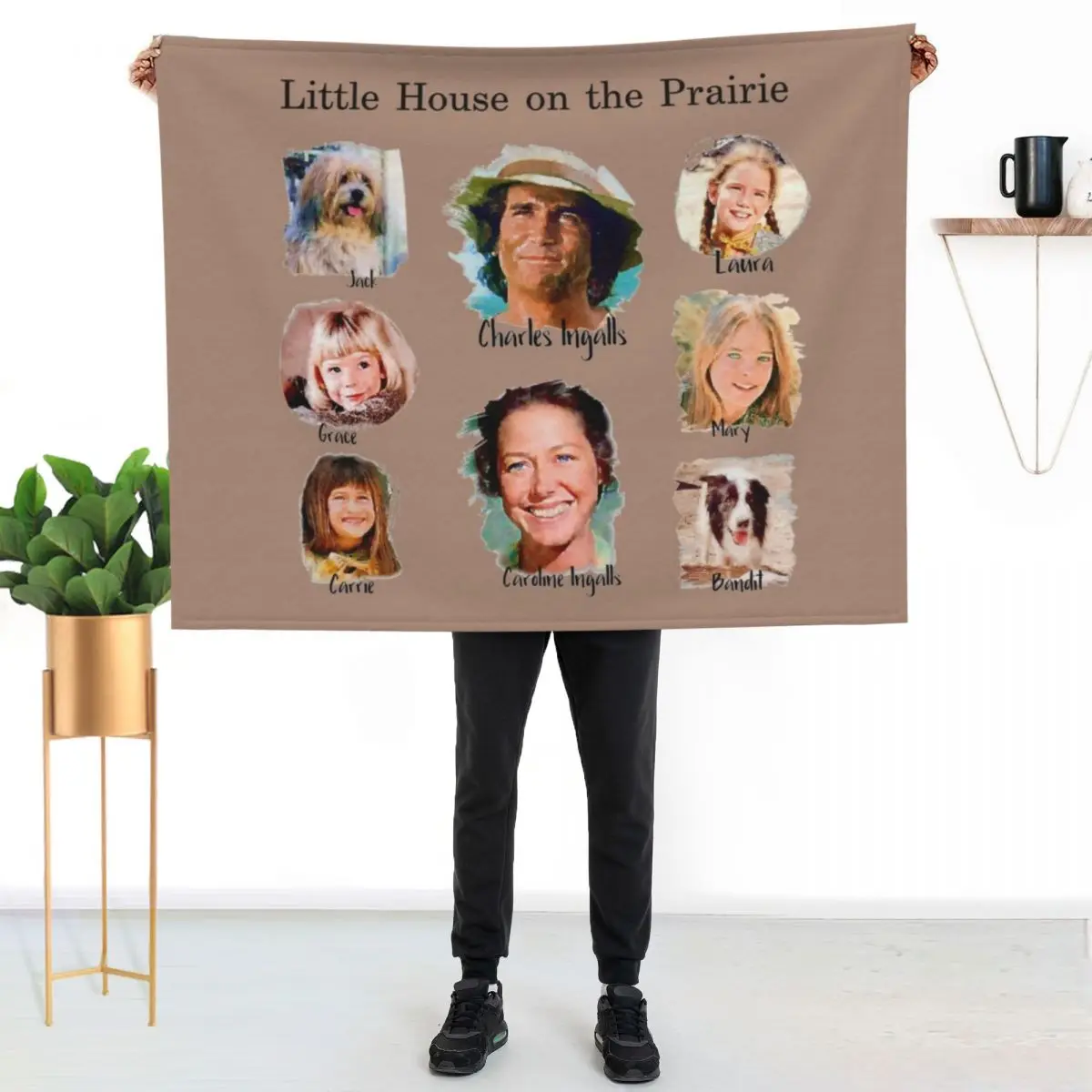 

Ingalls Family Little House on the Prairie Throw Blanket Soft Home Decor Blanket for Couch Bedroom
