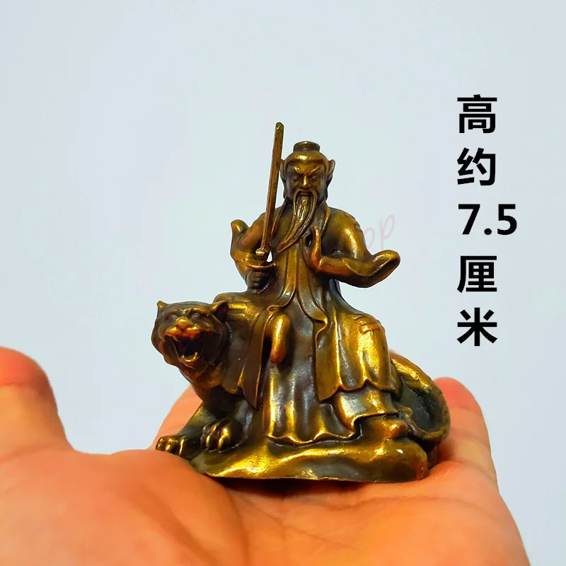 Bronze statue of Heavenly Master Zhang,  Heavenly Master riding tiger statue,  Exquisite Buddhist and Taoist articles