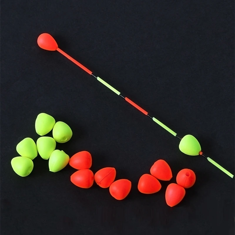 200-10PCS Fishing Floating Bobbers Fluorescent Drift Ball Foam Strike Indicator Fishing Float Buoyancy Balls Fishing Accessories