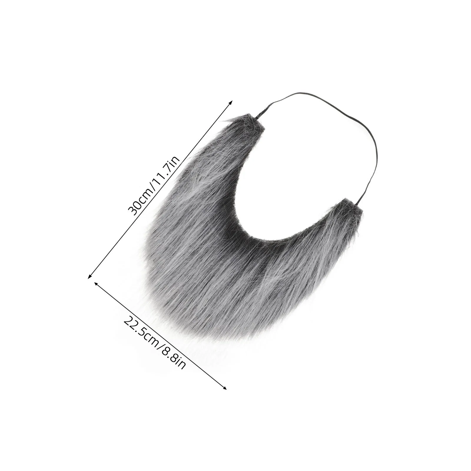 2 pçs realista barba falsa cinza traje cabelo facial para homens cosplay festa de halloween reutilizável cabelo facial teatral artificial