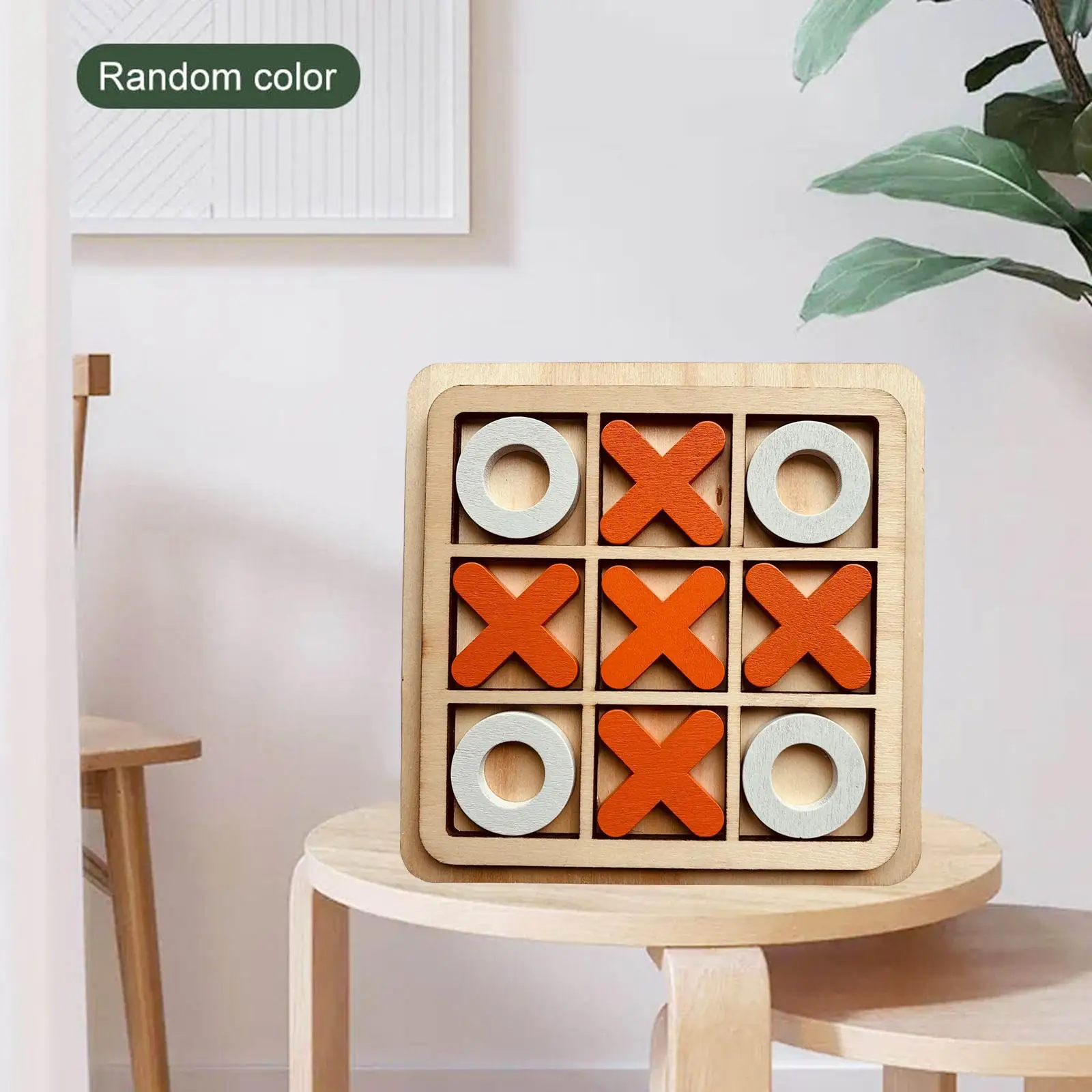 2-6pack Classical Wooden Board Tic TAC Toe Game Funny Table Game for Adult