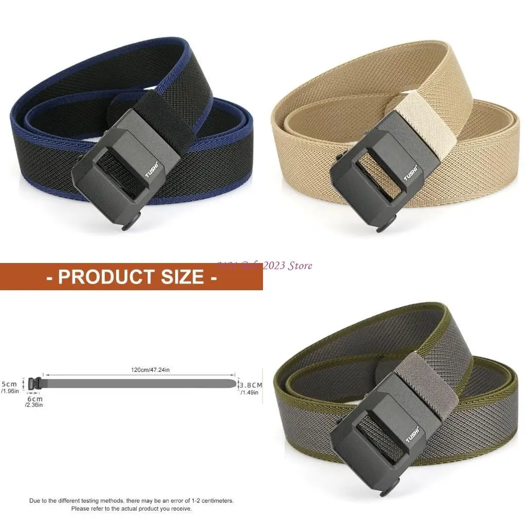 49ME Exteriorm-U Belt, Nylon Tightener Belt, Organized Belt with Slide Buckle for Adults