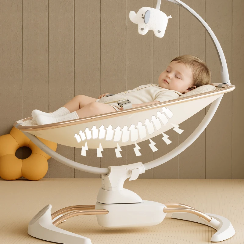 Baby Lounger for Infants, Baby Swings Electric Baby Rocker/ Bluetooth Music with 3 Speeds and Remote Control Rocking Chairs
