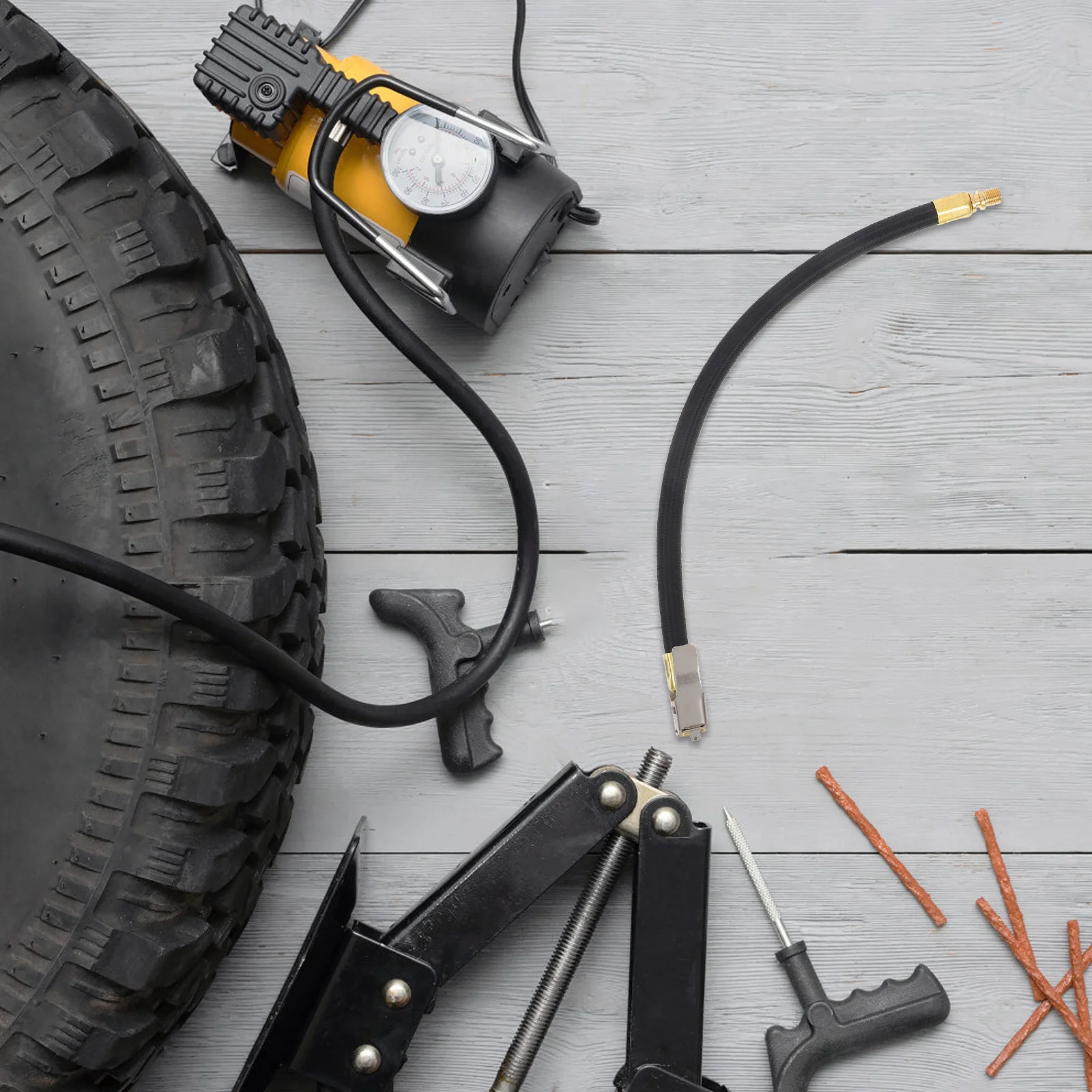 

High-Pressure Tire Inflator Extension Hose Quick Connect Adapter for Car Motorcycle Bicycle Air Compressor Parts