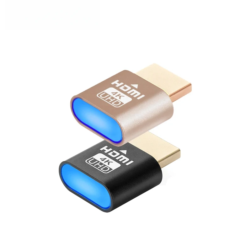 1-5pcs LED Display HDMI Virtual Display 4K HDMI DDC EDID Dummy Plug Display LED Cheat Virtual Plug HDMI Dummy Emulator Adapter
