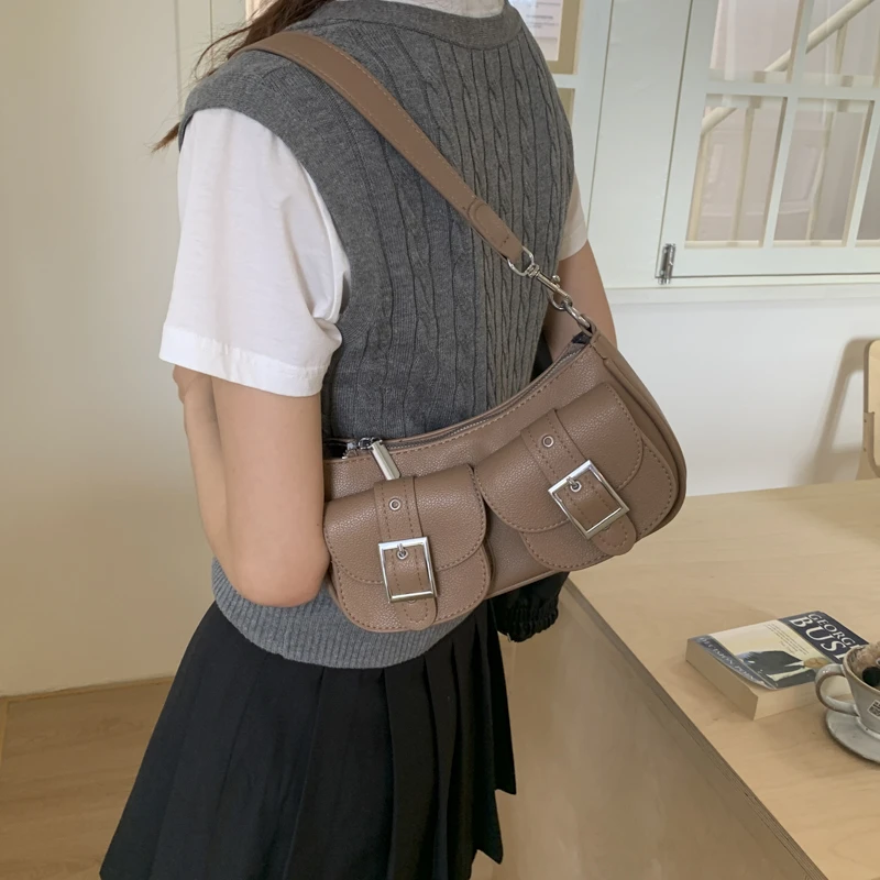 

Luxury Women's Leather Shoulder Bag Elegant Designer Crossbody Handbag Fashion Classic Tote Vintage Look