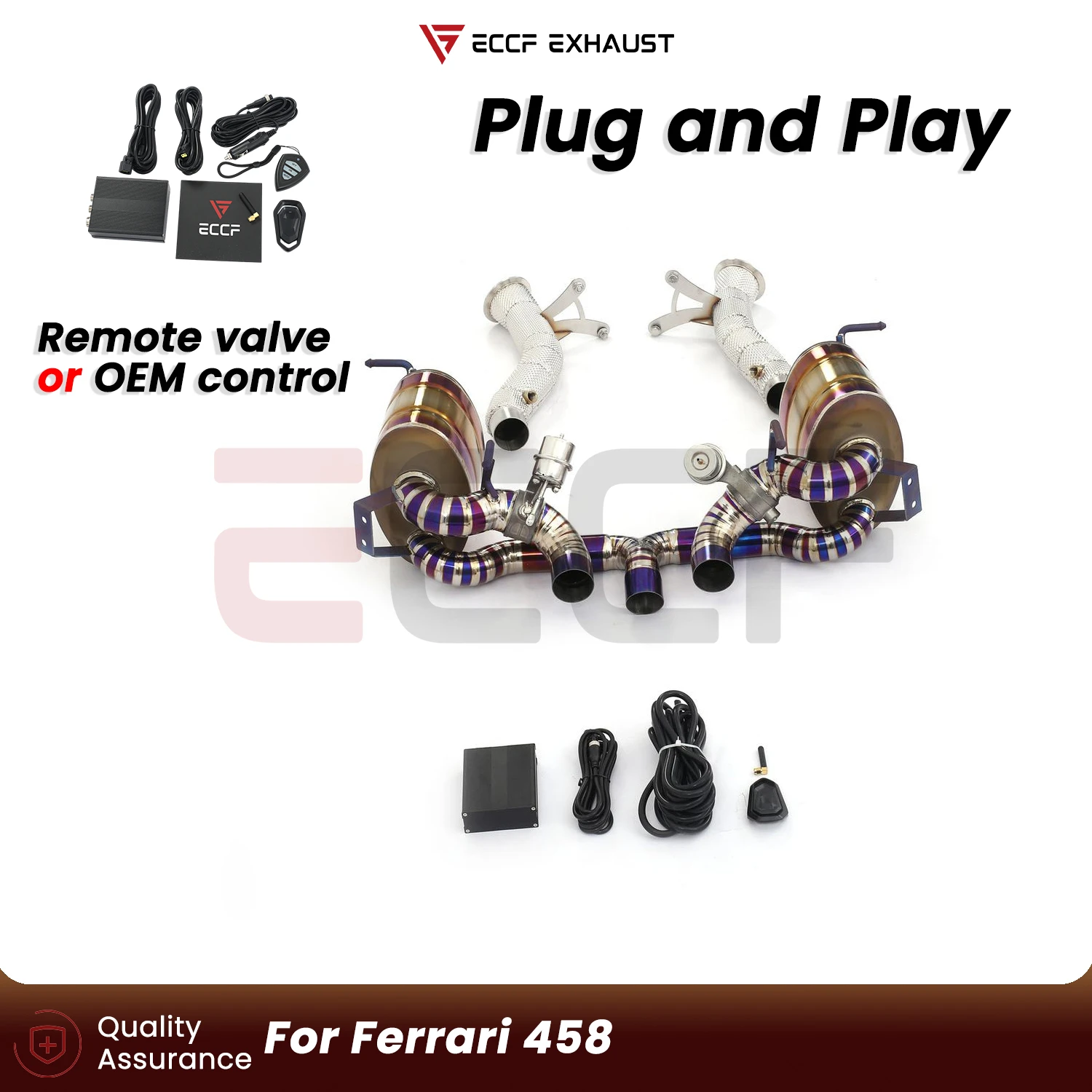 Sporty Titanium Complete exhaust system For Ferrari 458 Aggressive Exhaust Sound Plug and Play Performance Upgrade