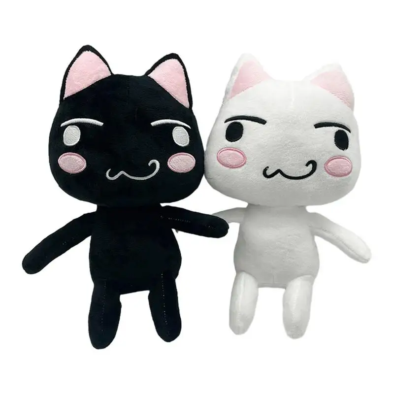 

Kawaii Doro White Plush Toys Anime Black Cat Kitten Plush Doll Stuffed Toys Children Birthday Christmas Gifts Popular Toys 2023