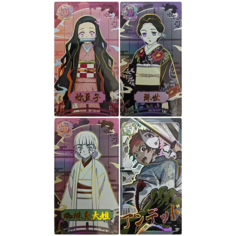 Cartes à collectionner Anime japonais Demon Slayer Kamado Nezuko Teoni Shinazugawa Genya, cadeaux de noël et d'anniversaire, jouets pour enfants