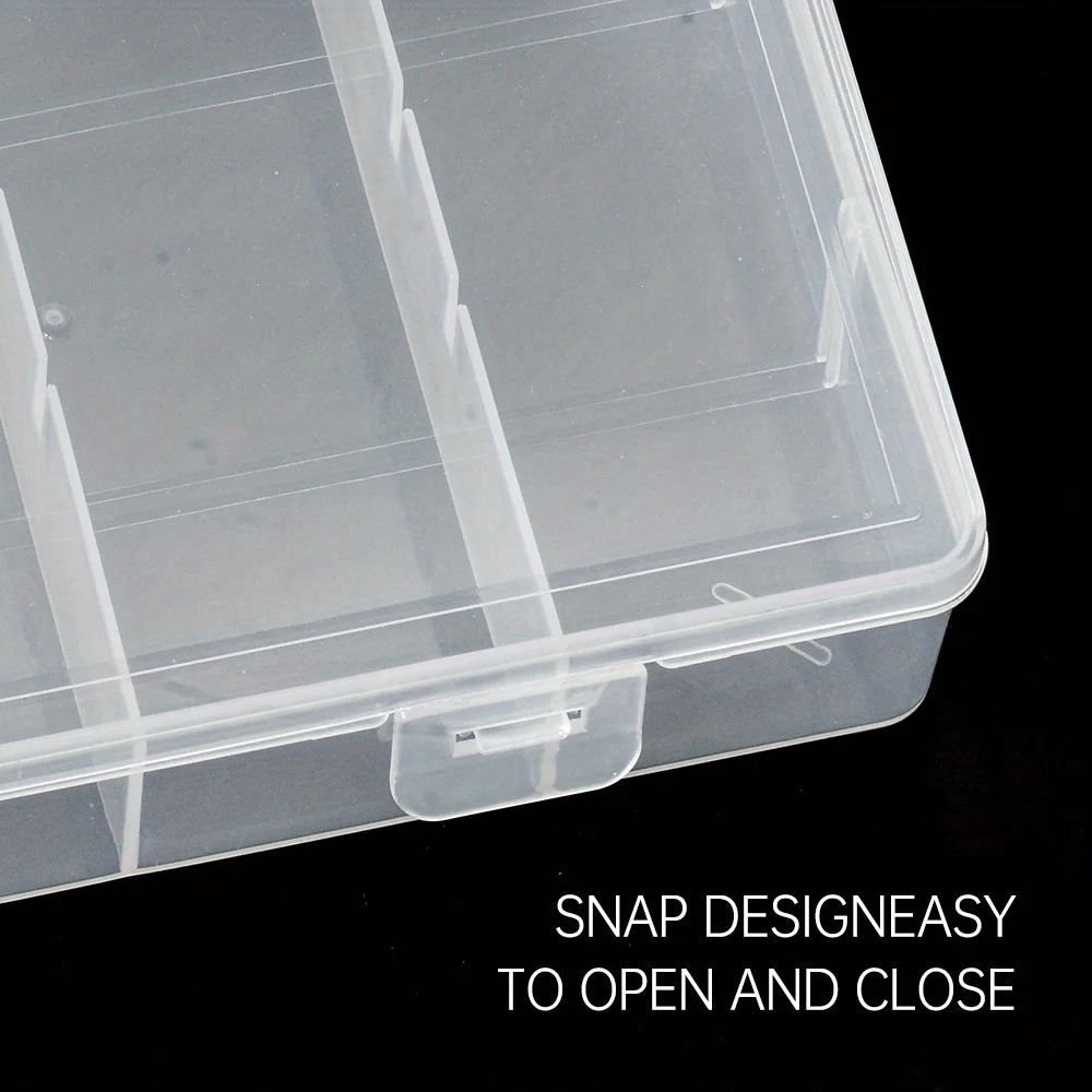 1個の透明な6区画まつげエクステンション収納ボックス |   接着剤、ピンセット、ツール用のスナップ蓋付き耐久性のあるプラスチック製メイクアップオーガナイザー