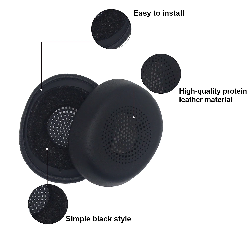 Housses de coussins d'oreille de remplacement pour Jabra EvolLi2 30 SE MS, coussinets d'oreille en cuir, casque d'infirmière, coussin de téléphone de sauna, 10000
