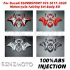 Ducati SUPERSPORT 939 2017-2020 오토바이 자전거 페어링 세트 바디 키트 차체 세트 쉘 주입을위한 새로운 ABS 1