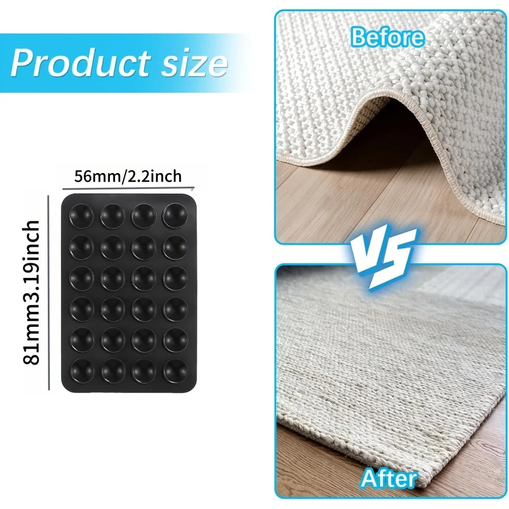 Thickened Silicone Suction Cup 24 Square Suction Cups Mobile Phone Tablet Luggage Suction Cup Universal Charger Leather Case