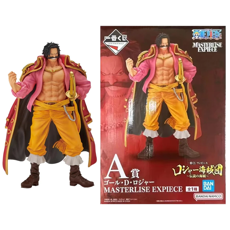 BANDAI Original Ichiban Kuji One Piece Roger Pirates Shanks Buggy Crocus Gol D. Roger Anime Action Figures Toys Kids Gift Model