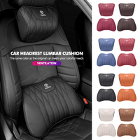 Leather Car Seat Headrest Neck Pillow Waist Support Cushion For Toyota Corolla Avalon Supra Yaris Prado Prius Rav4 Camry