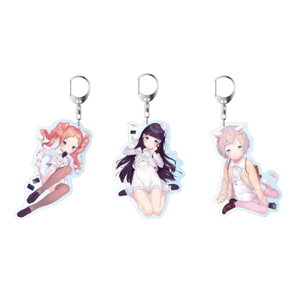 

Loen Anime Store Kyou Kara Ore wa Loli no Himo!Toka Nijyo Sana Komori Acrylic HD Figure Keychain Pendant Decor Gifts About 6cm