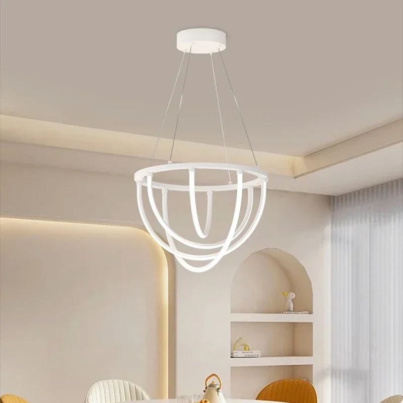 

SANDYHA Nordic Restaurant Pendant Light Creative Silicone Lampshade Hanging Chandelier Living Room Home Decor Modern Ceiling