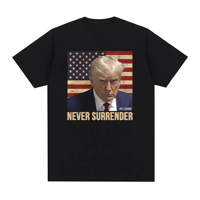 Donald Trump Mugshot Apparel 2024 T-shirts Funny Men's Women Summer Casual Cotton Vintage T Shirt Fashion Oversized Meme T-shirt