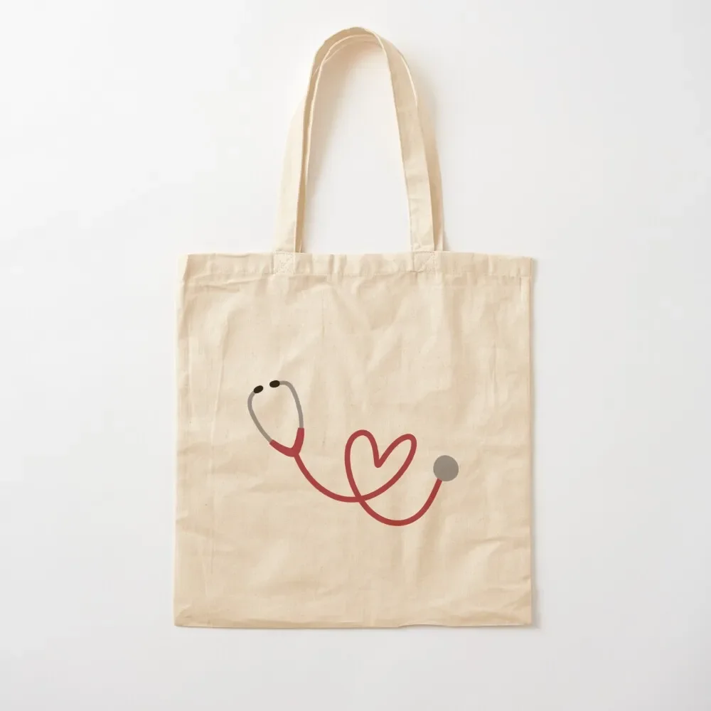 

Red Heart Stethoscope Tote Bag bags for women canvas shopping bag Portable shopping bag Women's tote