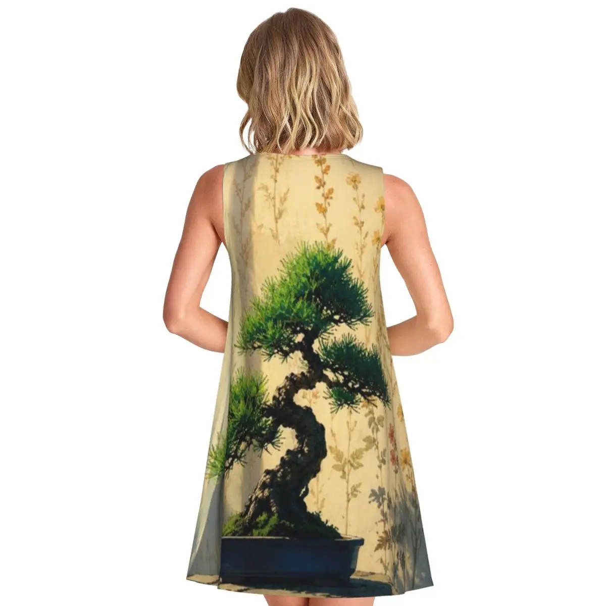 Bonsai Window - Cozy Anime Aesthetic Women's Sleeveless Sweet Outing Tank Dress Sexy Picnic Dress