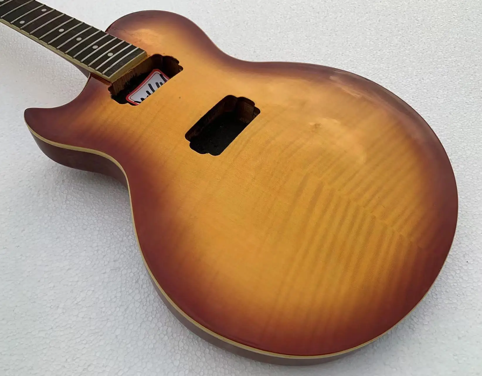 

Left Handed DIY Custom 6 Strings Electric Guitar Flame Maple Top Part Guitarra in Stock Discount Free Shipping W1646