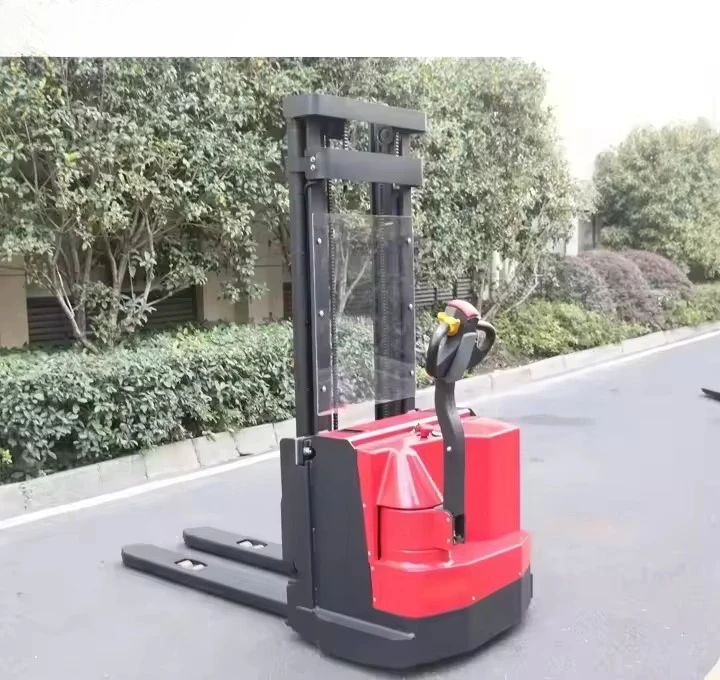 1.6ton 2ton Stacker 2000kg Standing Battery Forklift Pallet Stand on Lift Electric Stacker
