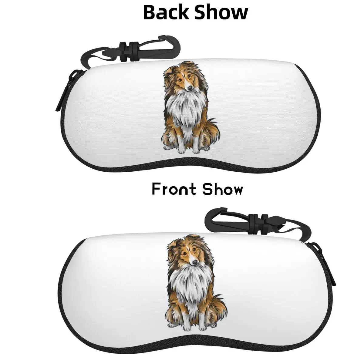 

Sheltie Dog Shell Glasses Case Protective Sunglasses Box Women Men Soft Eyeglass Bag Pouch