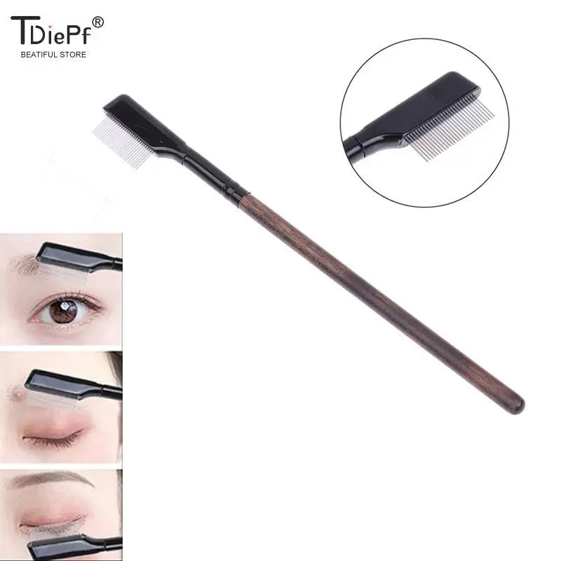 Eyelash Comb Eyebrow Lash Brush Cosmetics Lash Separator Metal Comb Brush Professional Makeup Eyelash Brush Makeup Cosmetic Tool