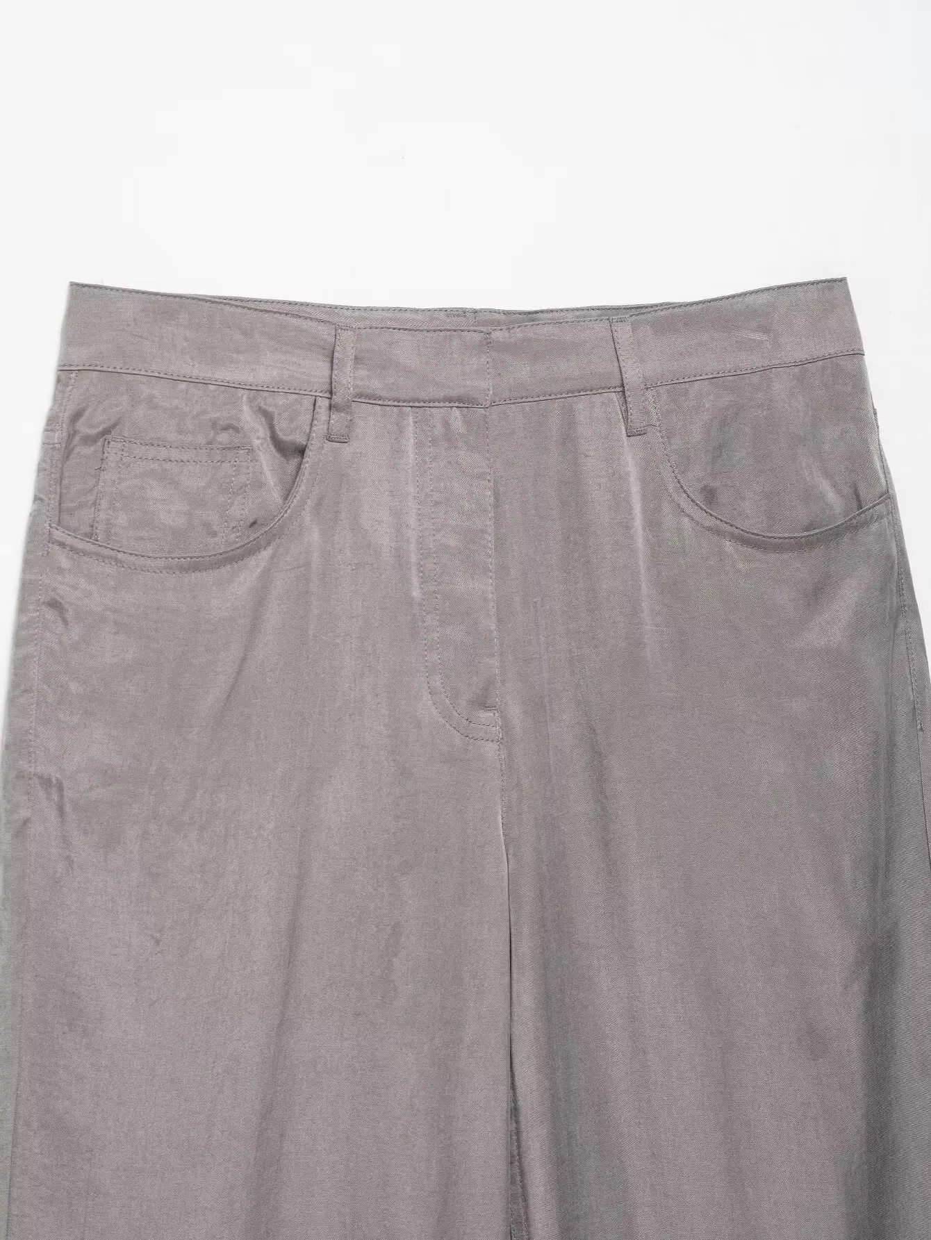 BB6819 ZA25 autumn new women's clothing European and American style contrasting color silk texture hanging pants 8489404