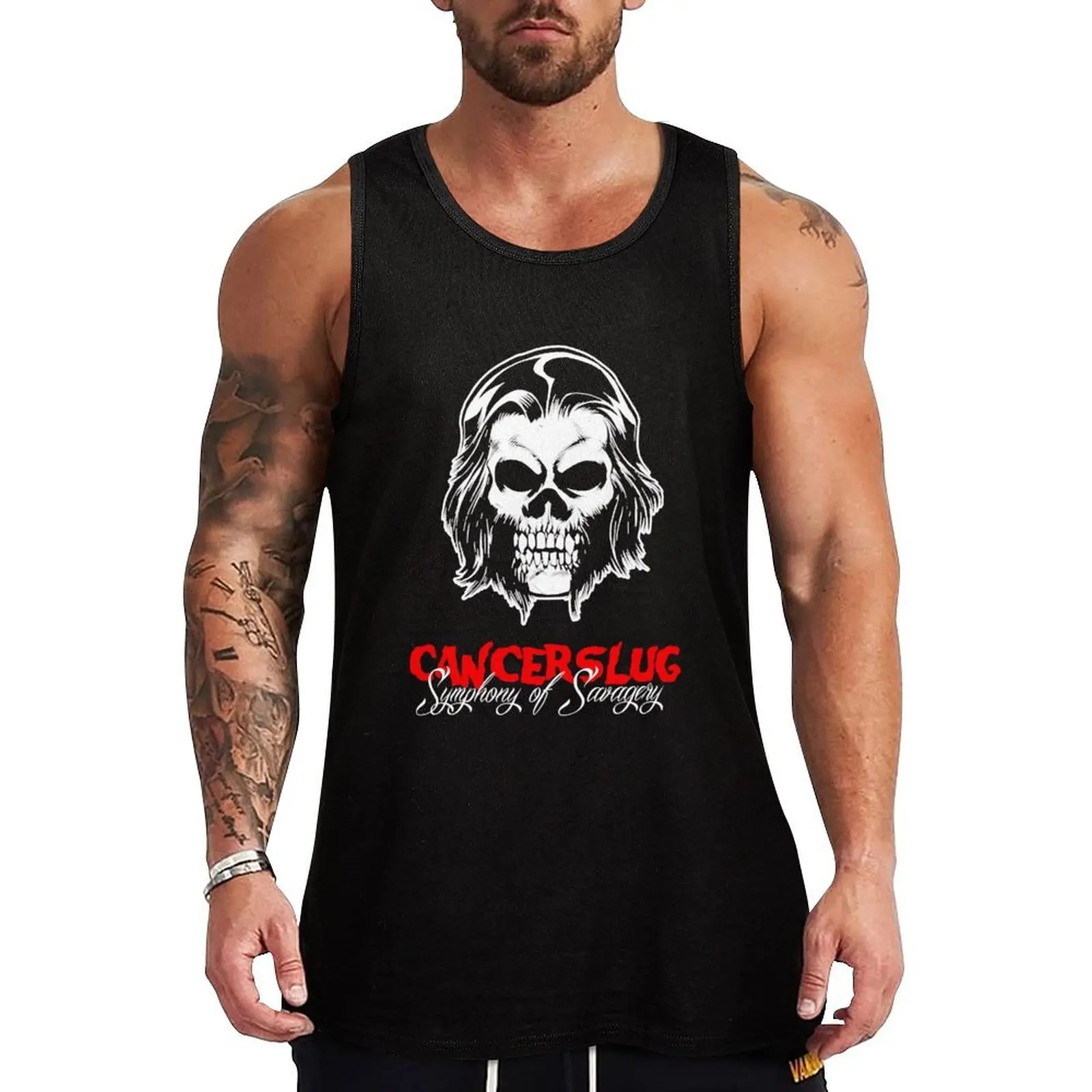 

Underground PunkMetal America - Cancerslug Essential . Tank Top Men's sleeveless sports suits Sleeveless top