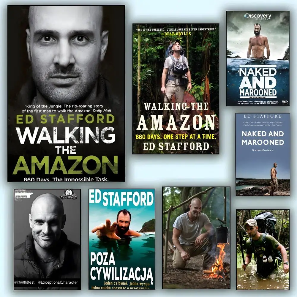 Wilderness Survival Master Ed Stafford Poster Aesthetic Wall Art Canvas Poster Room Decoration Items Bedroom Decor