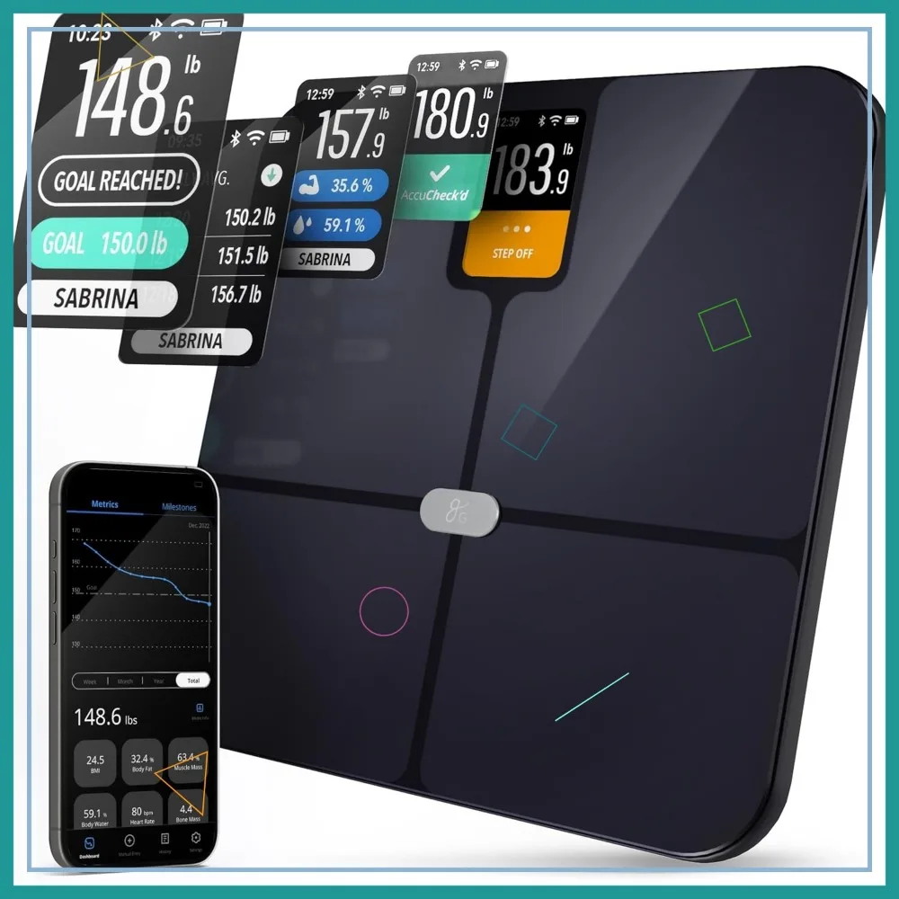 

Smart Scale – Track Weight Loss with Verified Accuracy & Goal Monitoring | Wi-Fi Bluetooth Sync