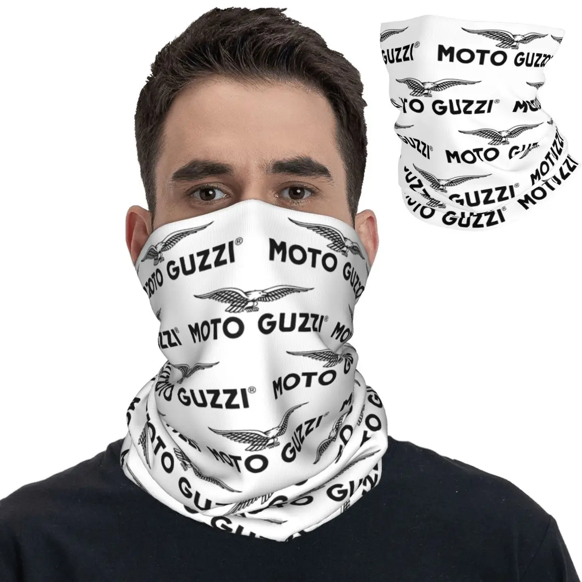 

Guzzi Motorcycles Motor Bandana Neck Cover Balaclavas Wrap Scarf Multifunctional Headwear Running for Men Women Adult Winter