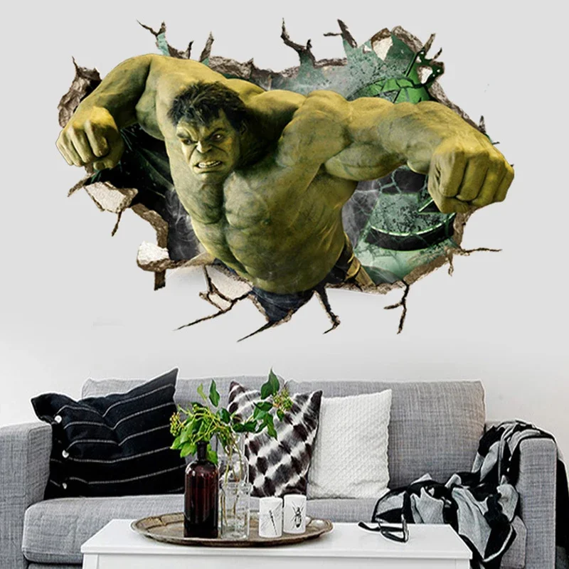 3D Posters American Anime Wall Stickers For Boy Kids Room Outer Space Nursery Bedroom DIY Decor Waterproof Murals Room Wallpaper