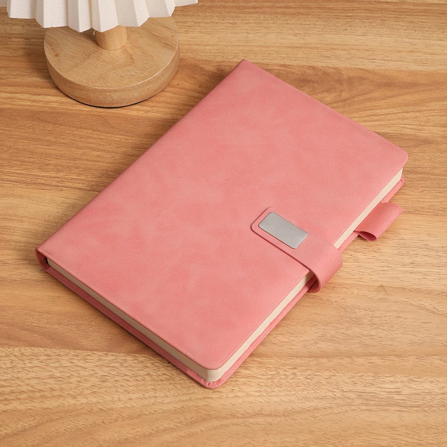 Vintage-Notizbuch aus Leder im A5-Format mit Leder-Notizbuchhülle, personalisierter Softcover und Lesezeichen, perfekt für Unternehmen und Besprechungen – Detail 9