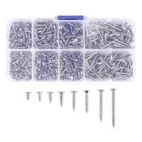 ABNP 800Pcs Stainless Steel Self Tapping Screw Assortment Kit Lock Nut Wood Thread Nail Screw Sets M2