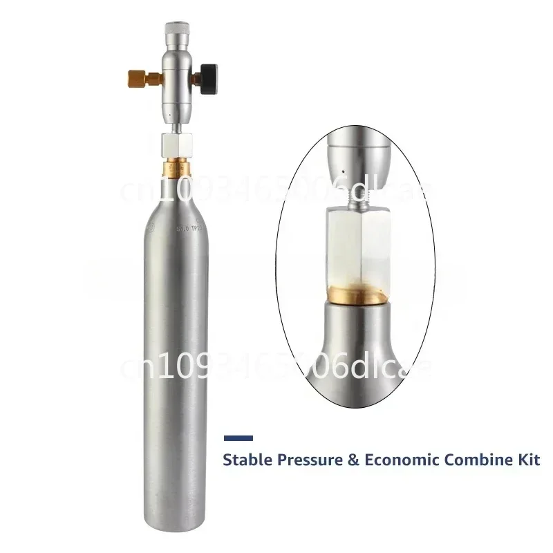 Stainless Steel Brewery Beer Keg Barrel Beverage Container with Beer Tap,Co2 Regulator & 0.6L Soda Bottle