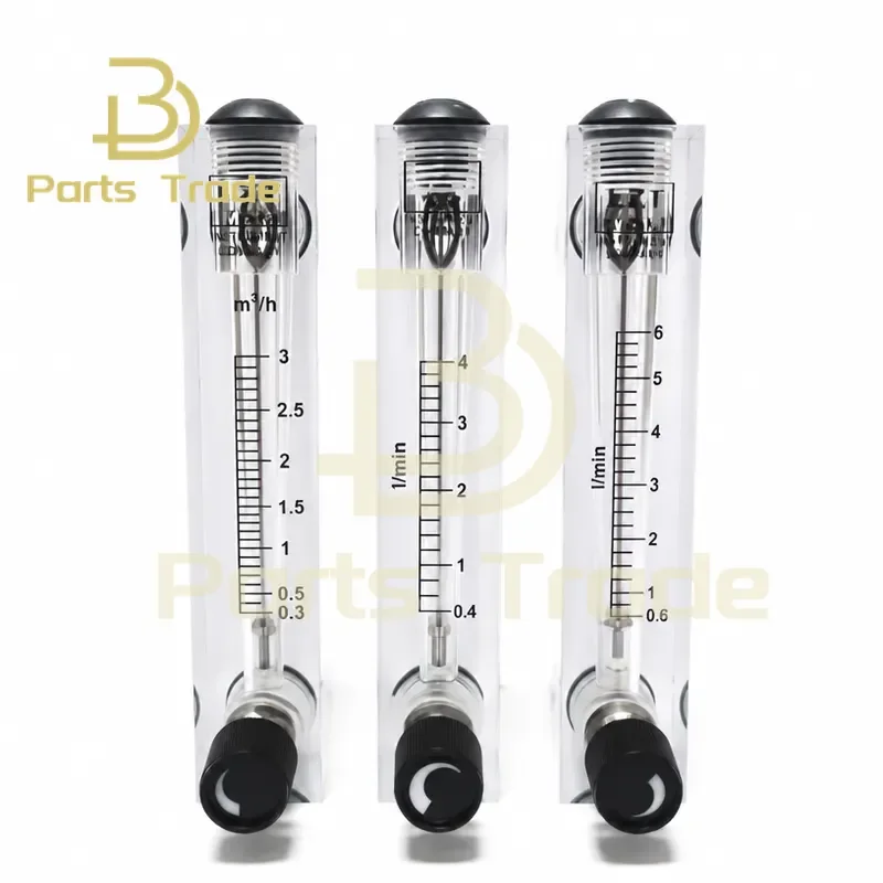 1PCS LZT-M15 PMMA Air Liquid Flowmeter Water Flow Meter Panel Rotameter With Control Valve 0.5-4LPM 1-7LPM 10-100L/H